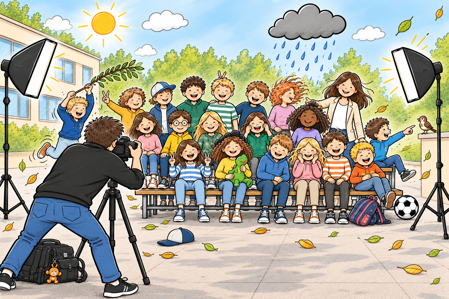 Professionelles Klassenfoto einer Schweizer Schulklasse